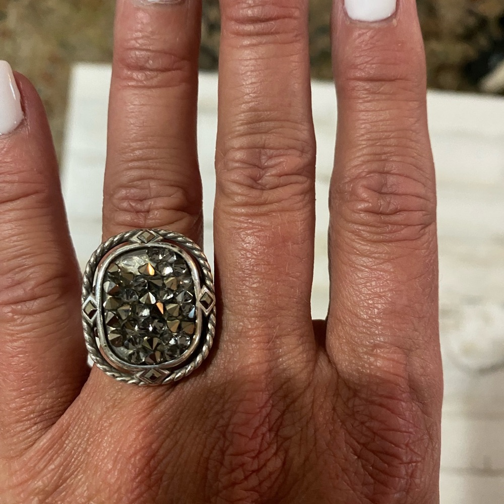 Brighton Silver and Black Statement Ring